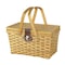 Vintiquewise Gingham Lined Woodchip Picnic Basket With Lid and Movable Handles QI003624 - alternate 4